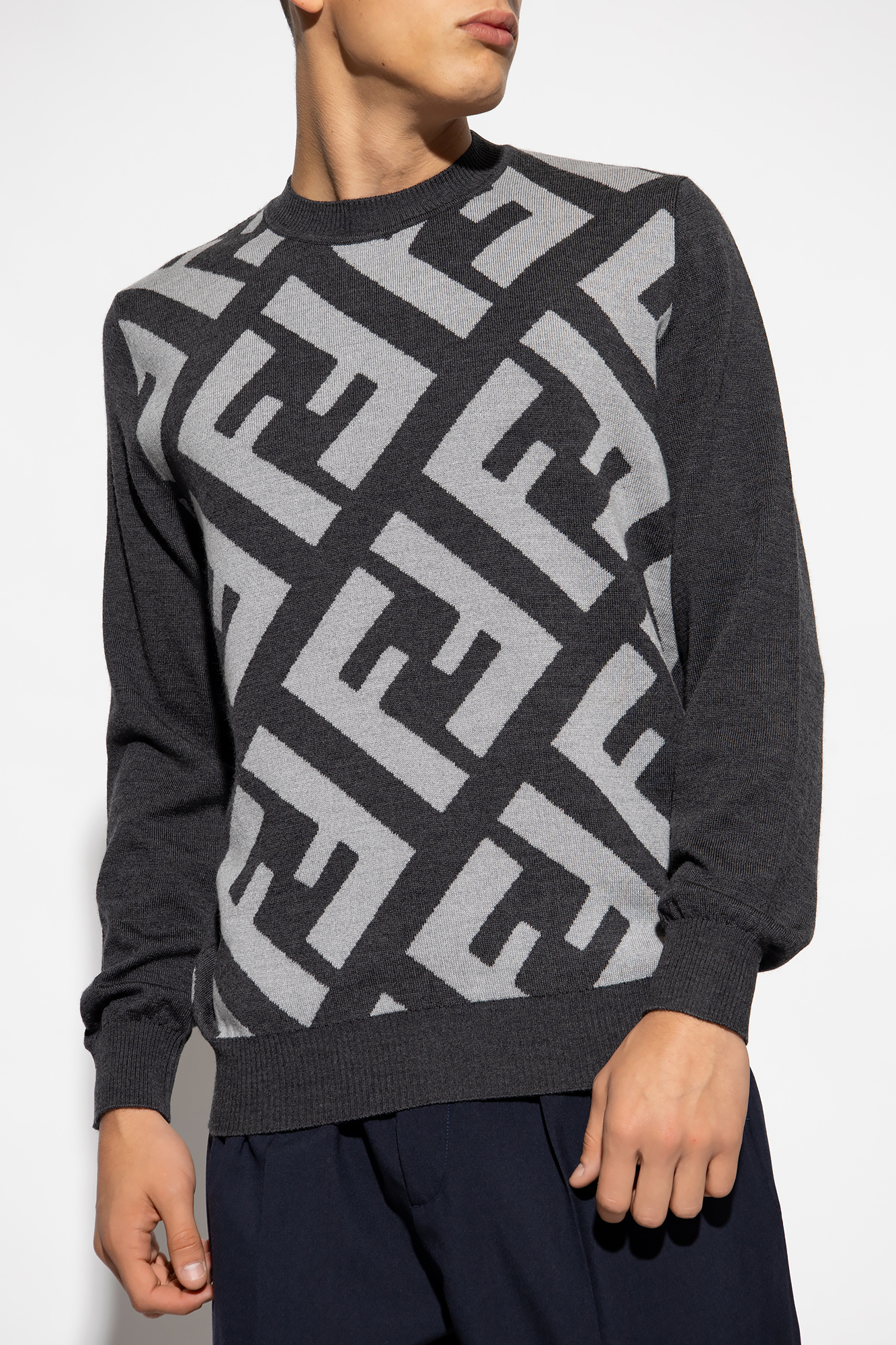 Fendi ff cheap stripe knit jumper